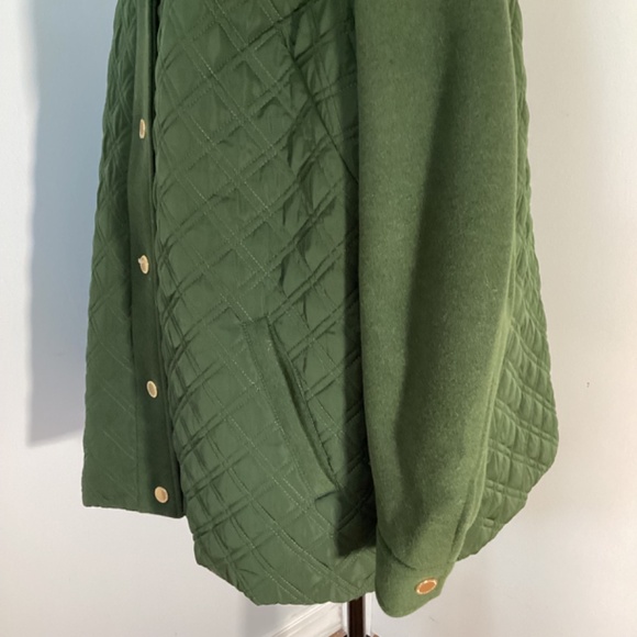 NWOT ESTATE ISAAC MIZRAHI LIVE! PLUS 2X EVERGREEN MIXED MEDIA QUILTED JACKET - Picture 5 of 11